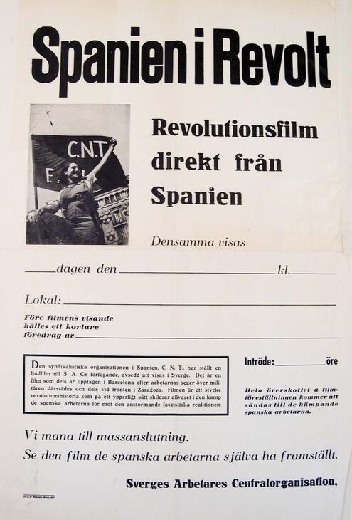 Spanien i revolt. Revolutionsfilm direkt från Spanien.