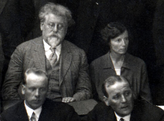 Rudolf Rocker och Elise Ottesen-Jensen, SACs sjunde kongress i Klara folkets hus, Stockholm, 23/6-1/7 1929.