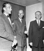 Ragnar Johansson, Anton Johansson och John Andersson vid SAC:s kongress 1956.